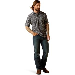 ARIAT Mens Tek Polo(Ebony Grey)