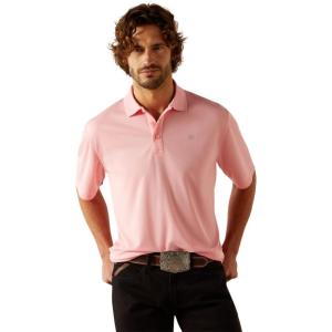 ARIAT Mens Tek Polo(Pink)