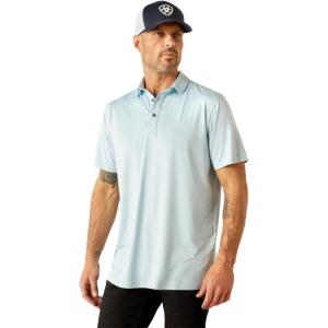 Ariat Mens Ac Polo(Sky Blue)