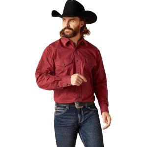 Ariat Mens Norwin Classic Fit Shirt(Tibetan Red)