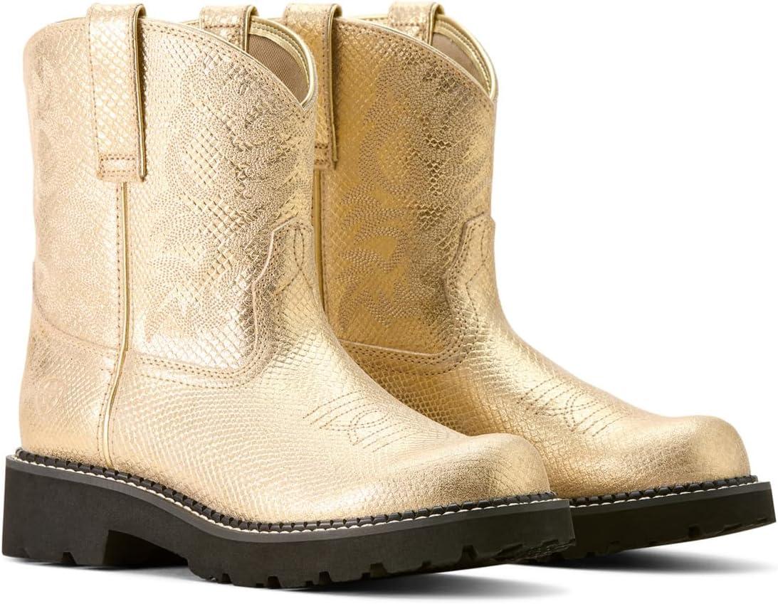 imageARIAT Womens Fatbaby Western BootGilded Lizard Emboss