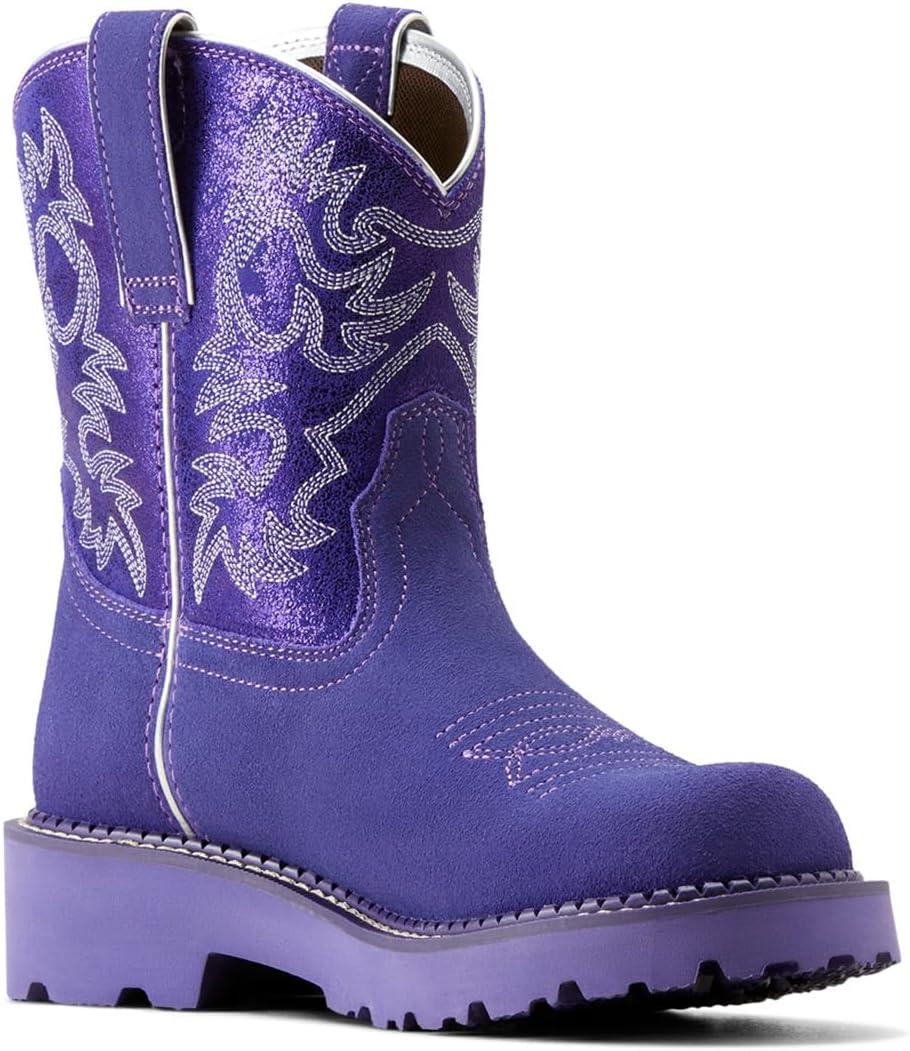 imageARIAT Womens Fatbaby Western BootPurple MetallicViolet Suede