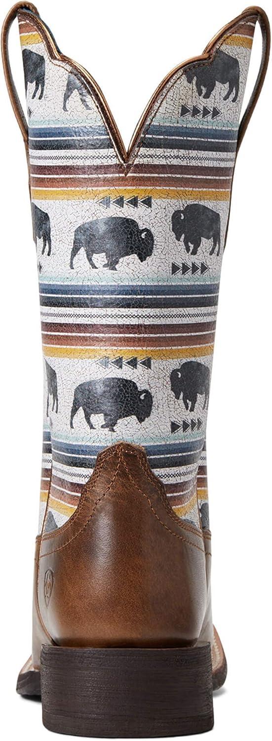 imageARIAT Womens Pendleton Circuit Savanna Western BootAsh BrownBuffalo Print