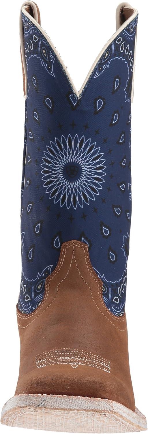 imageARIAT Womens Pendleton Circuit Savanna Western BootTaurus TanBlue Paisley Print