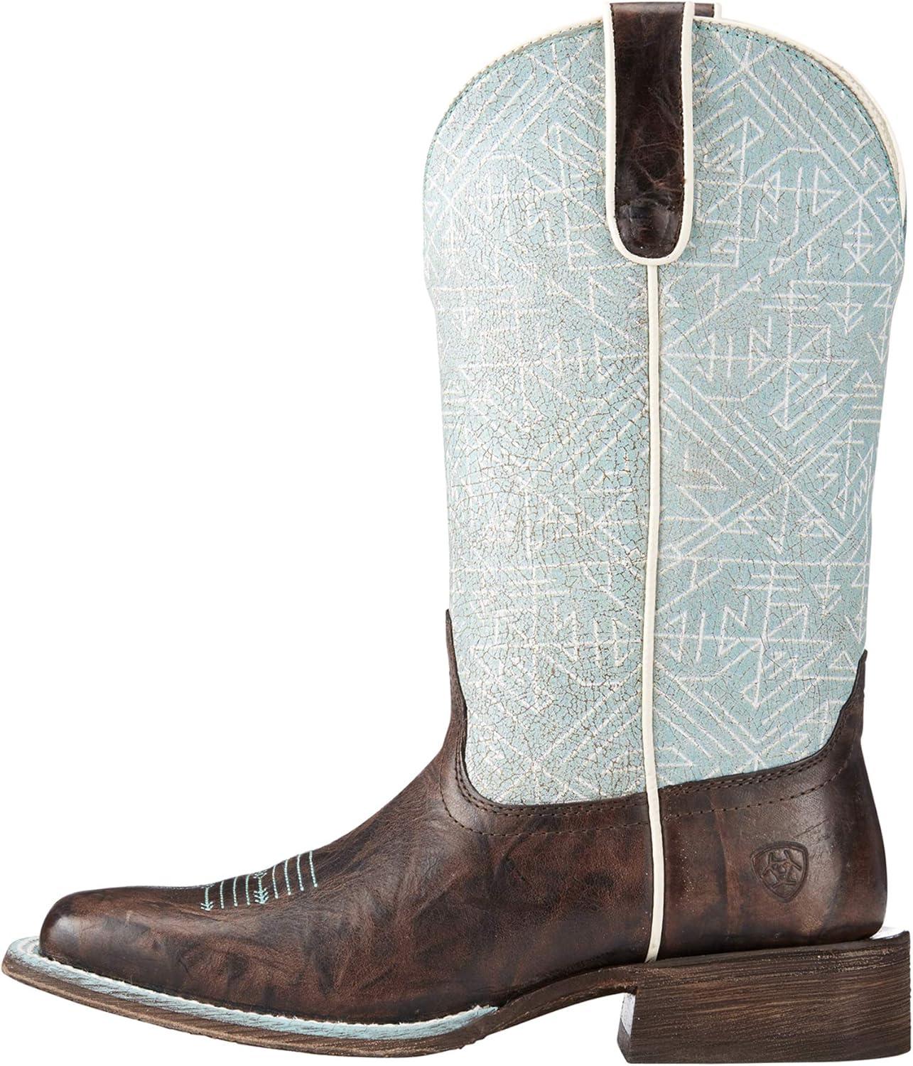 imageARIAT Womens Pendleton Circuit Savanna Western BootWeathered BrownBright Aztec Print