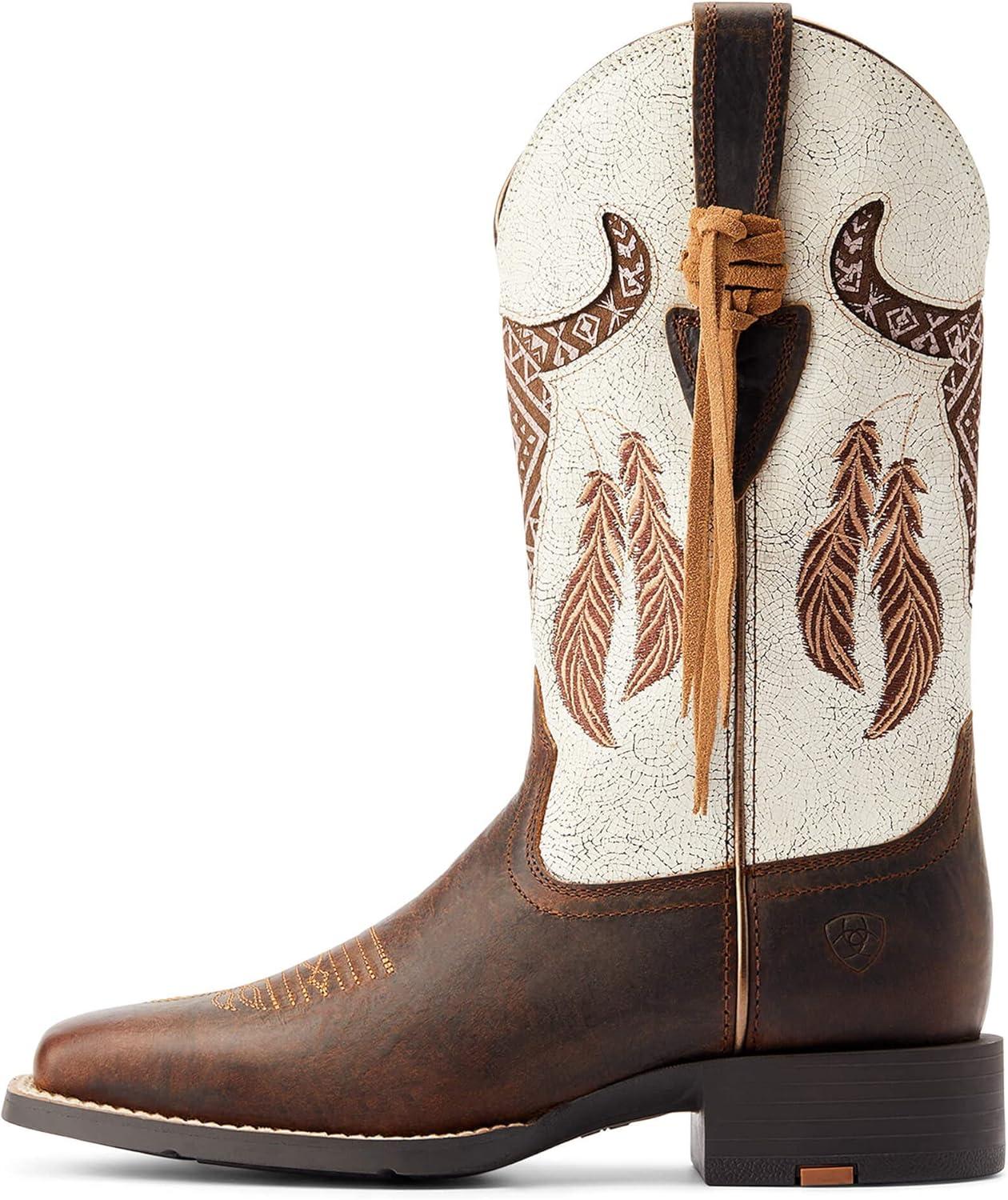 imageARIAT Womens Round Up Southwest Stretchfit Western BootBarn Brown