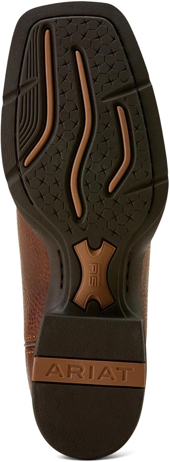 imageARIAT womens Round Up Holly Wide Square Toe Western BootBeasty Brown