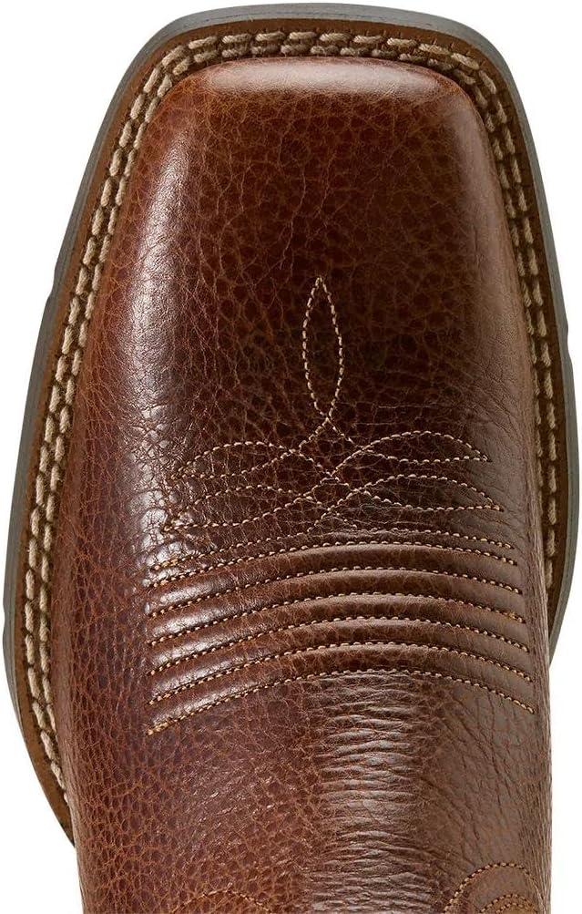 imageARIAT womens Round Up Holly Wide Square Toe Western BootBeasty Brown