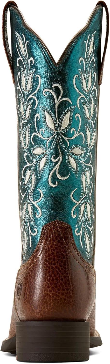 imageARIAT womens Round Up Holly Wide Square Toe Western BootBeasty Brown