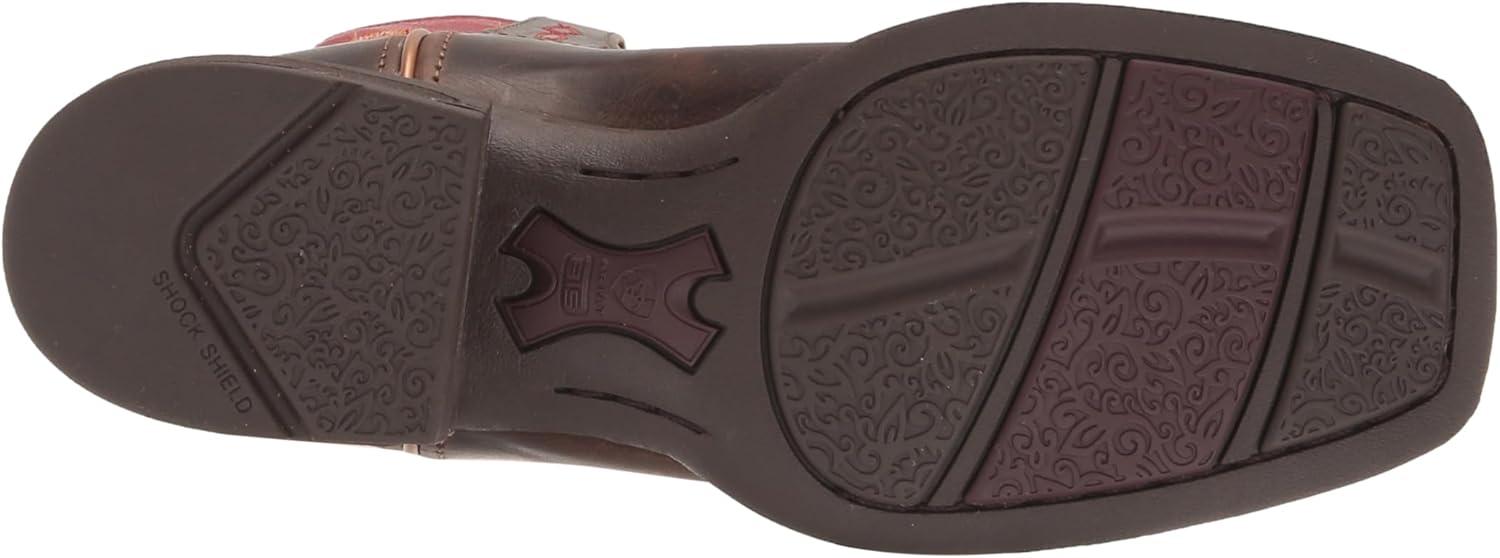 imageARIAT womens West Bound Western BootSableHeart Throb Red