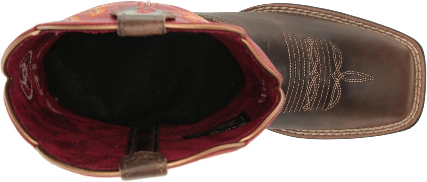 imageARIAT womens West Bound Western BootSableHeart Throb Red