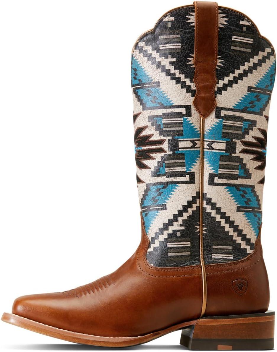 imageAriat Womens Frontier Chimayo Western BootTurquoise NightsShore Tan