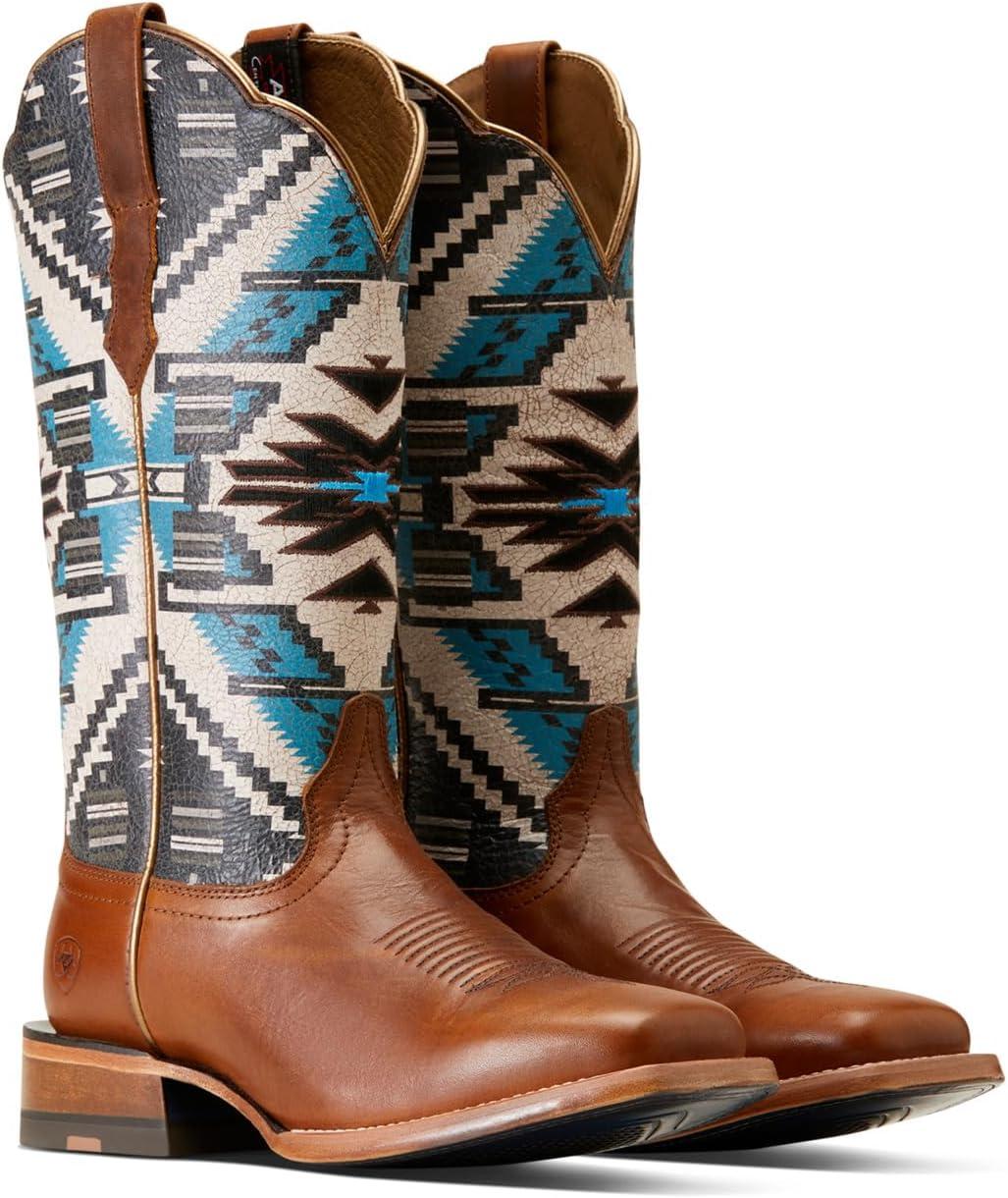 imageAriat Womens Frontier Chimayo Western BootTurquoise NightsShore Tan