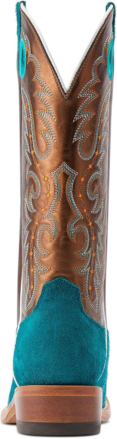 imageAriat Womens Futurity Boon Western BootAncient Turq RoughoutGilded Mocha