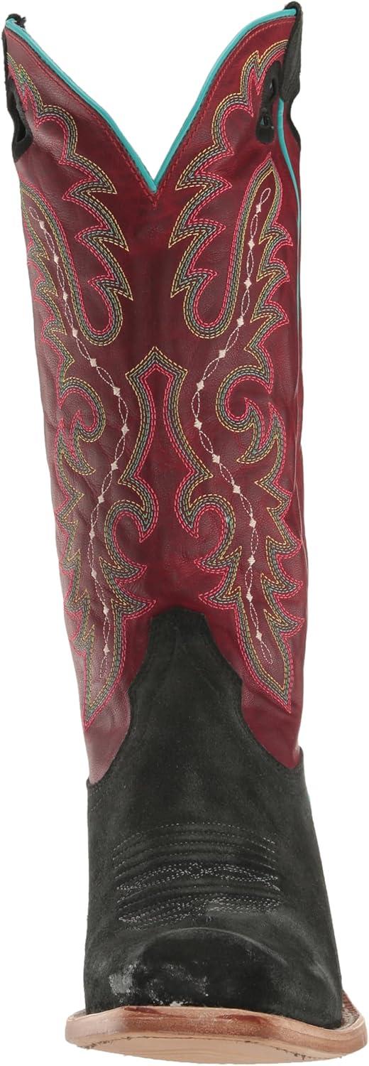 imageAriat Womens Futurity Boon Western BootBlack RoughoutCrimson