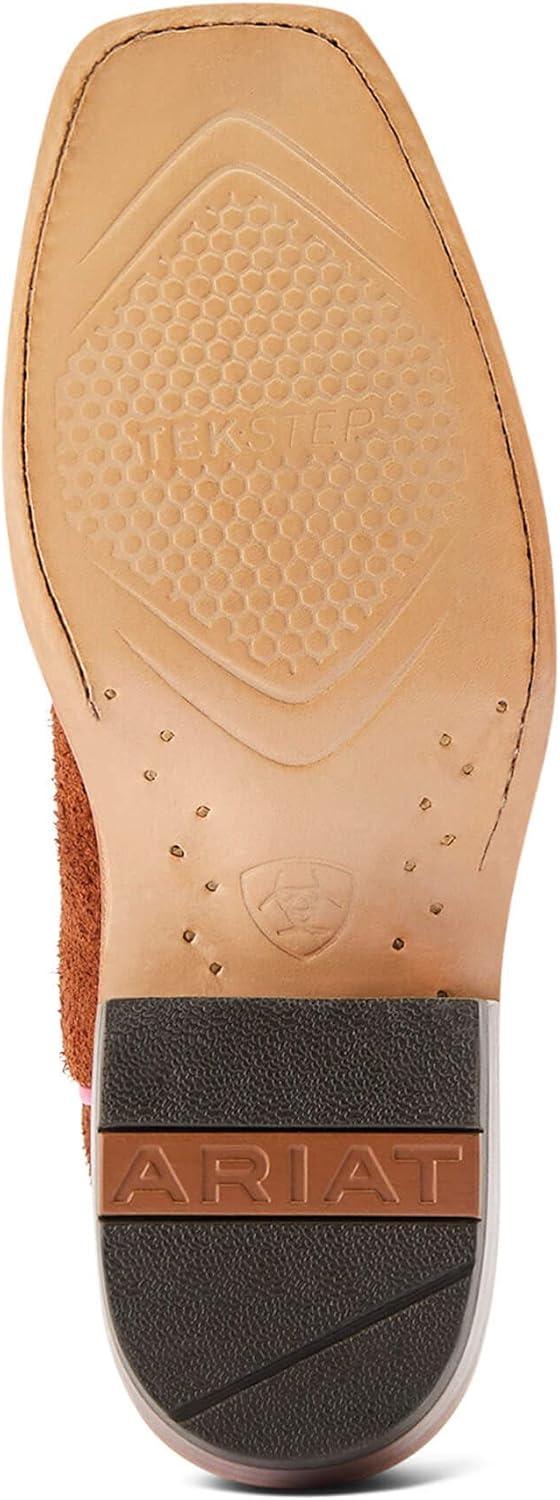 imageAriat Womens Futurity Boon Western BootCognac RoughoutElectric Lime Patent