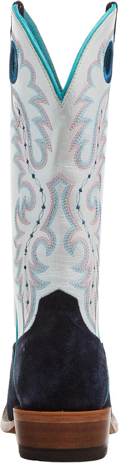 imageAriat Womens Futurity Boon Western BootPolo Blue RoughoutPearly White
