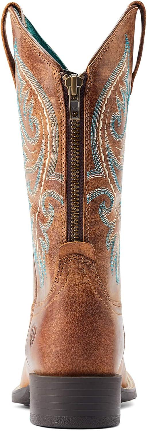 imageAriat womens Round Up Back Zip Western BootDesert Sand