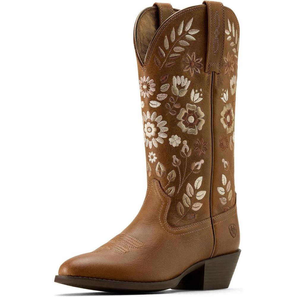 imageARIAT womens Heritage Meadow R Toe Western BootToasty Tan