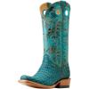 Turquoise Sueded Caiman Belly