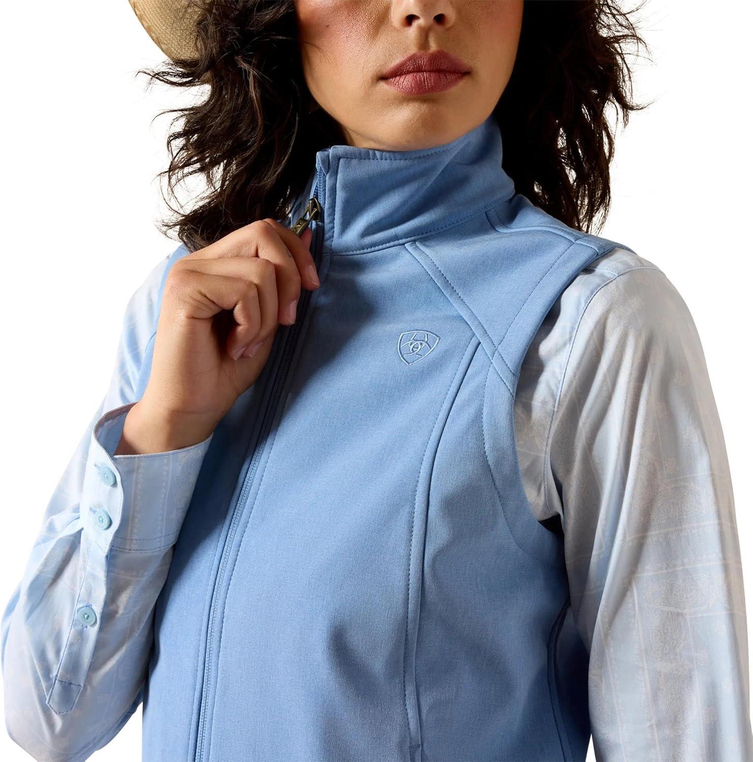 imageARIAT womens Ariat Logo Softshell VestAshleigh Blue Heather