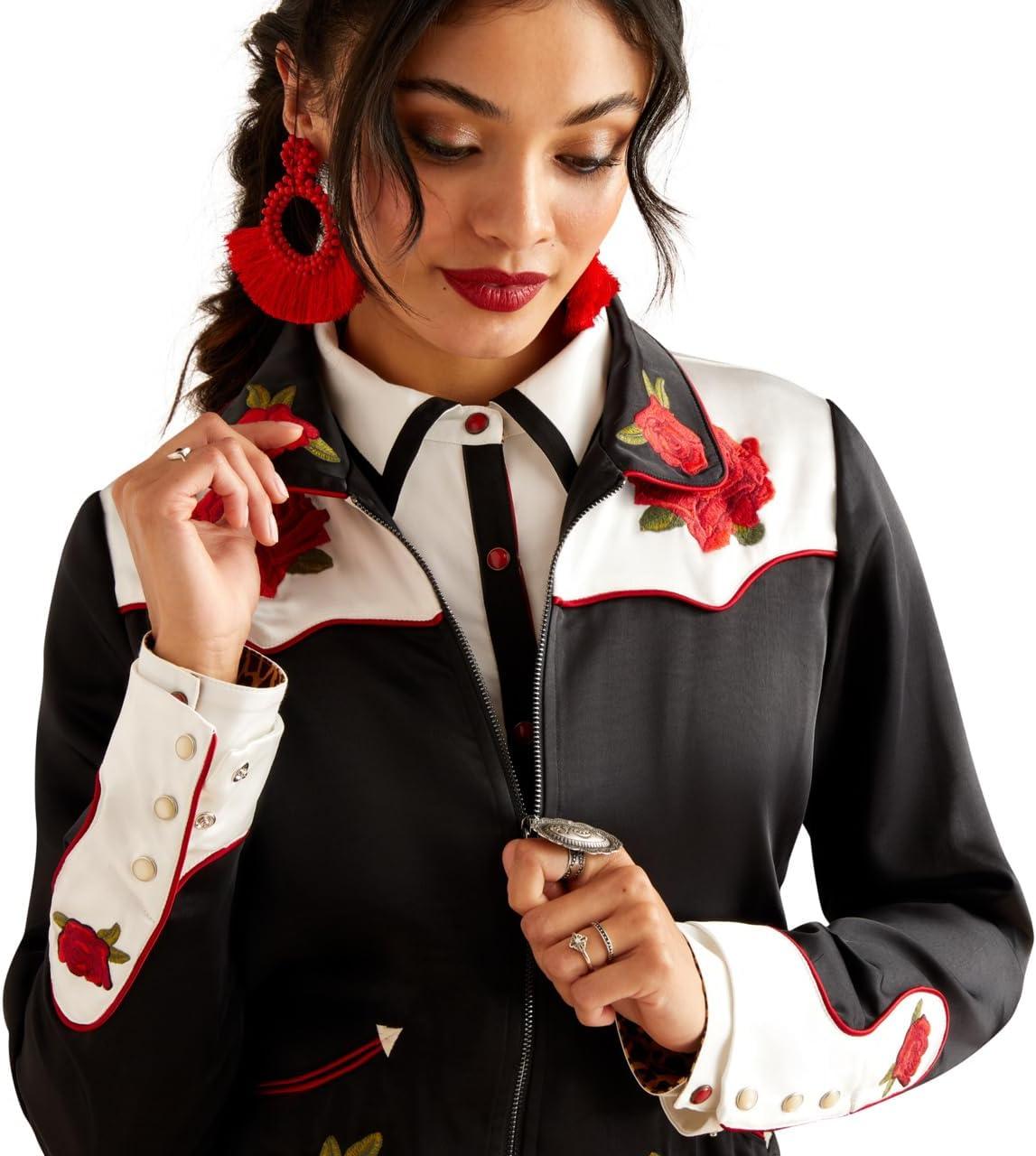 imageARIAT womens Bomber Rodeo Quincy JacketBlack