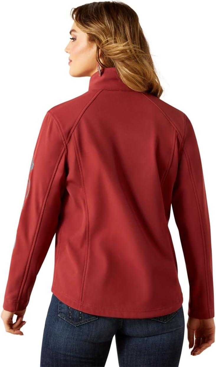 imageARIAT womens Ariat Logo Softshell JacketBurnt RussetStripe