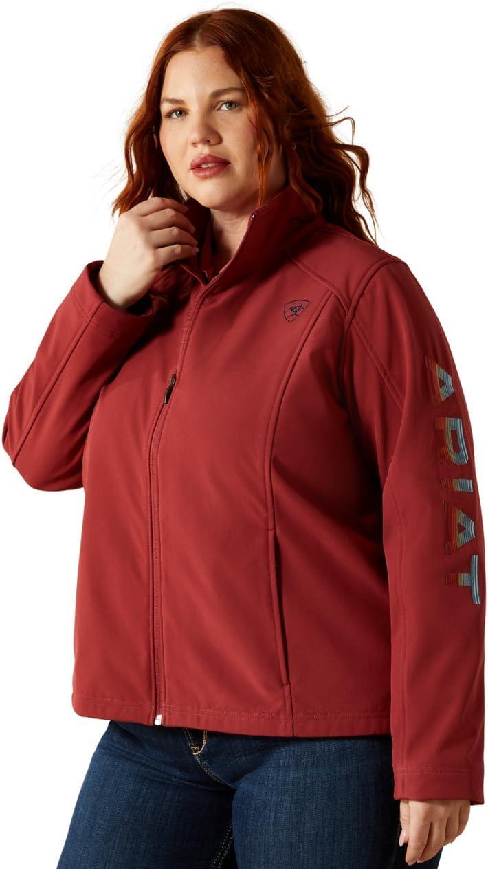 imageARIAT womens Ariat Logo Softshell JacketBurnt RussetStripe