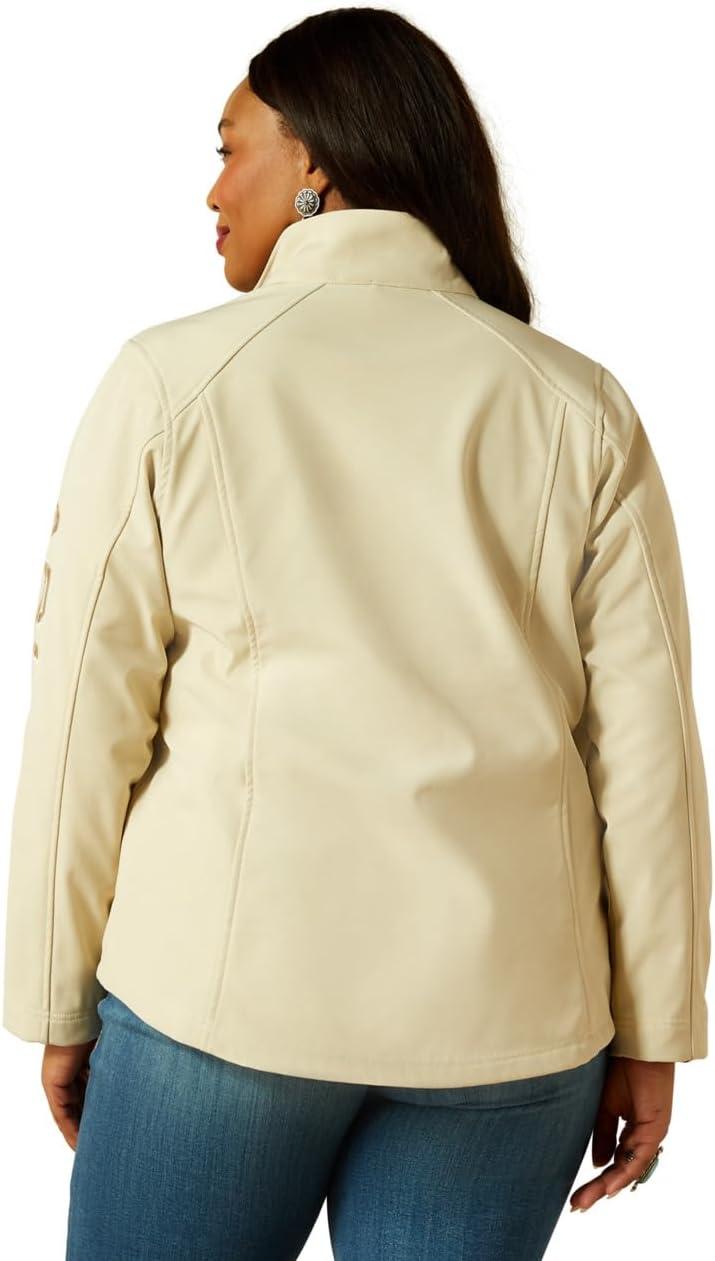 imageARIAT womens Ariat Logo Softshell JacketOyster GreyDune