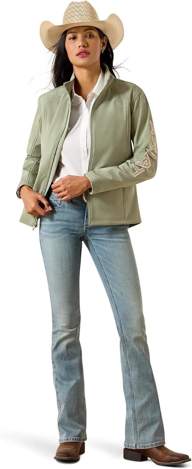 imageARIAT womens Ariat Logo Softshell JacketSea Spray Heather