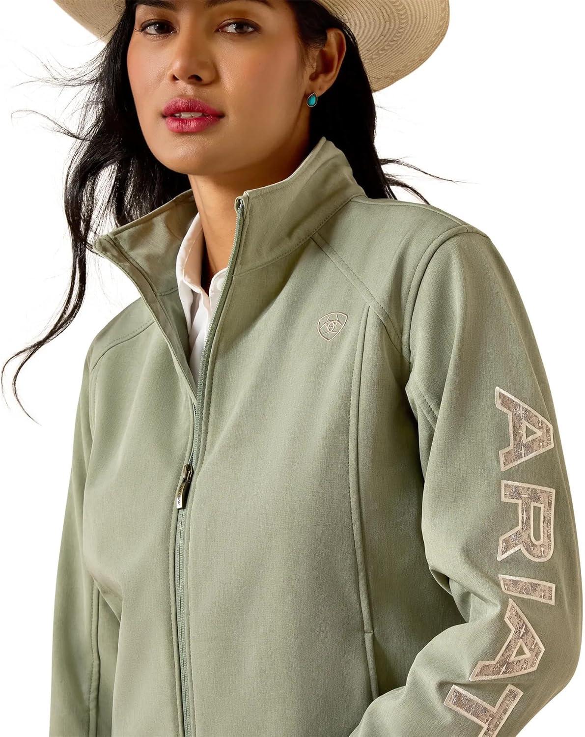 imageARIAT womens Ariat Logo Softshell JacketSea Spray Heather