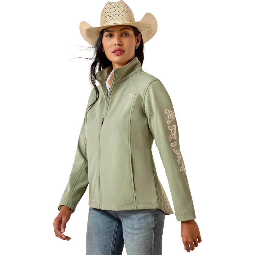 imageARIAT womens Ariat Logo Softshell JacketSea Spray Heather