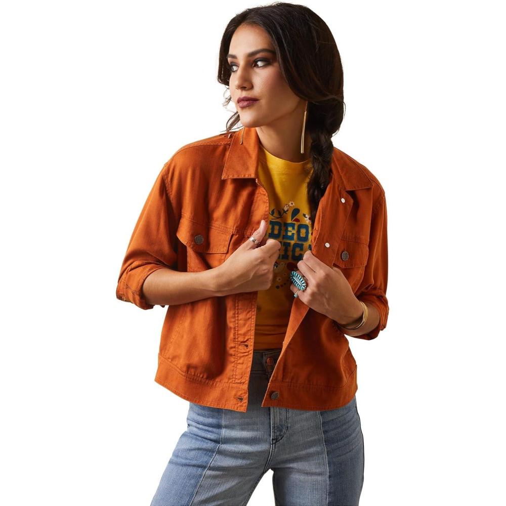imageARIAT womens Cactus Trucker JacketAutumnal