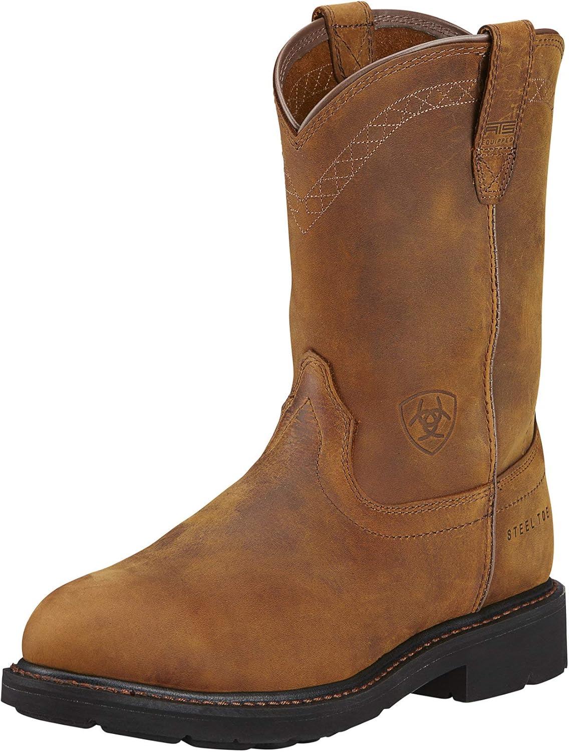 imageARIAT mens Sierra Steel Toe Work BootBlack