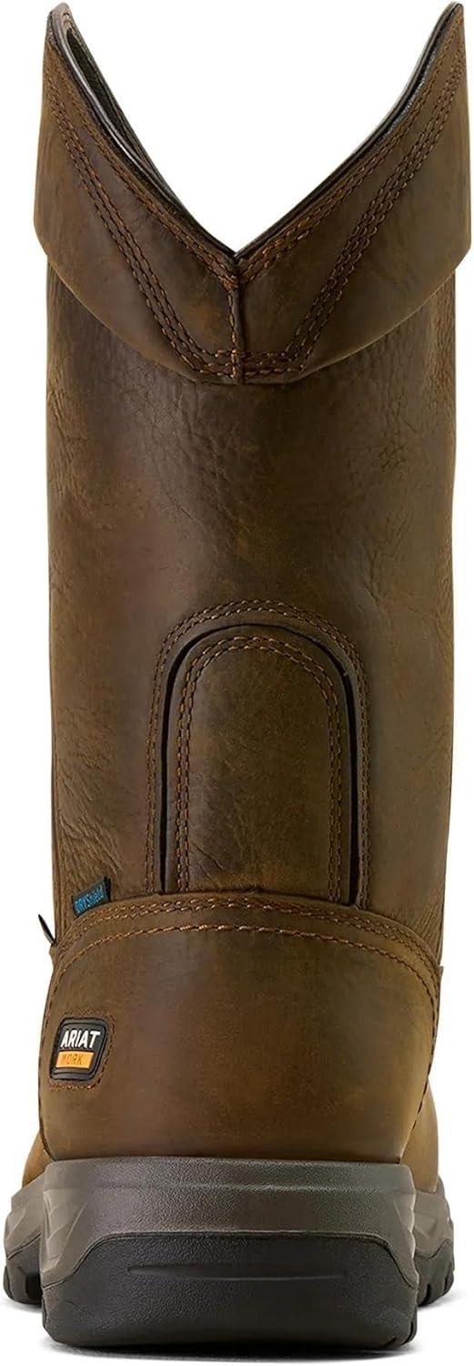 imageARIAT mens Turbo Duratread Pull on Waterproof Carbon Toe Work BootDark Brown