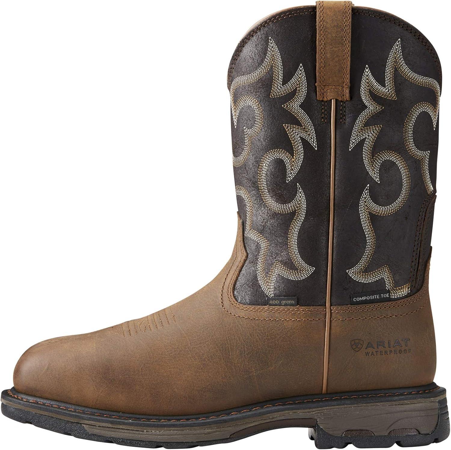 imageAriat Mens Workhog H2O 400g Composite Toe Work BootRye BrownCoffee