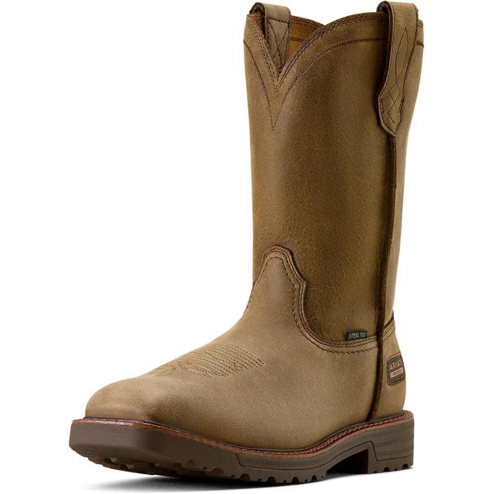 imageARIAT mens Activator Wide Square Toe Steel Toe Work BootBrown Bomber