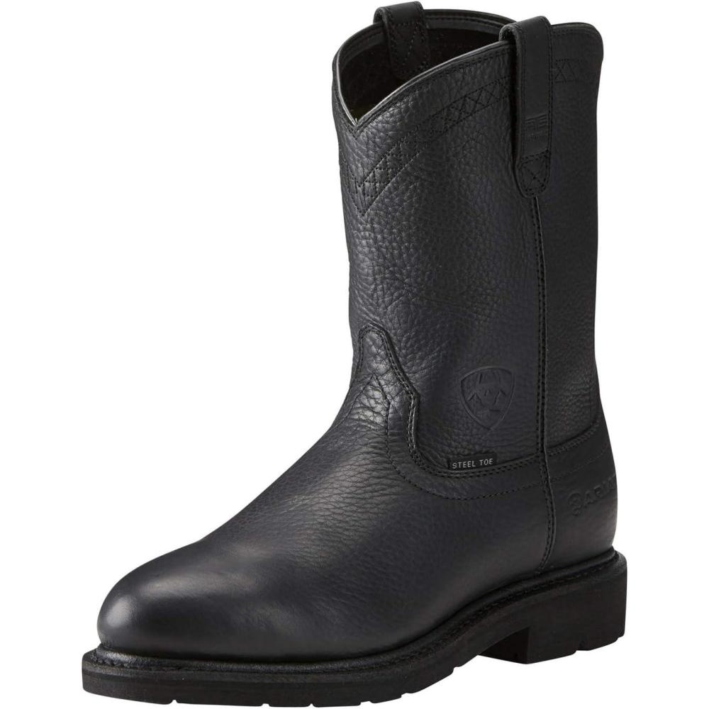 imageARIAT mens Sierra Steel Toe Work BootBlack