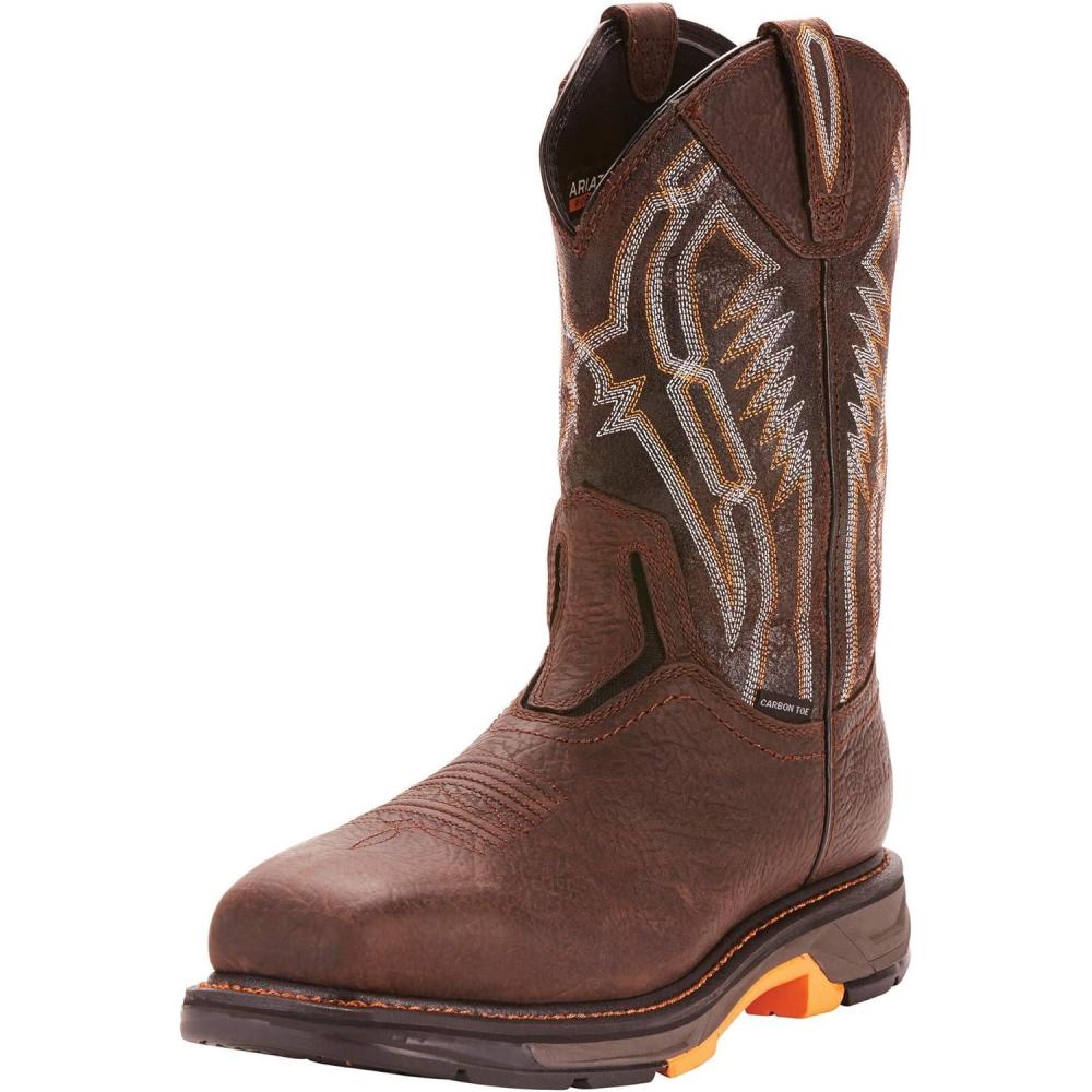imageARIAT mens Workhog Xt Dare Carbon Toe Work BootBruin BrownCrazy Black