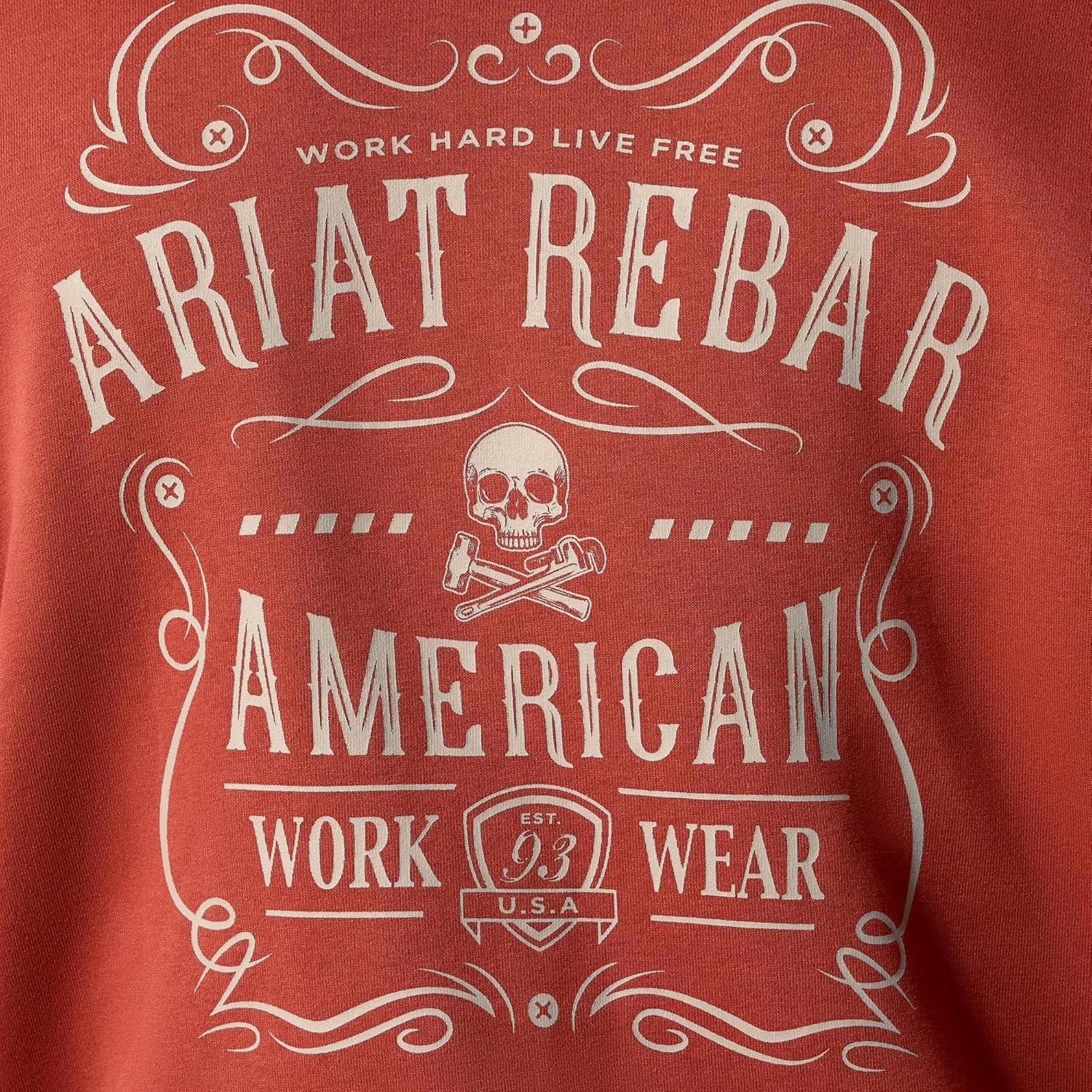 imageARIAT Mens Rebar Lightweight Label Full Zip HoodieBrandy Snifter