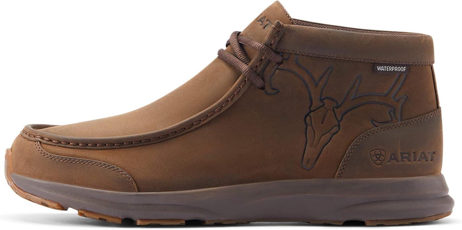 imageAriat Mens Waterproof Spitfire Moc Toe Outdoor BootsOily Distressed Brown