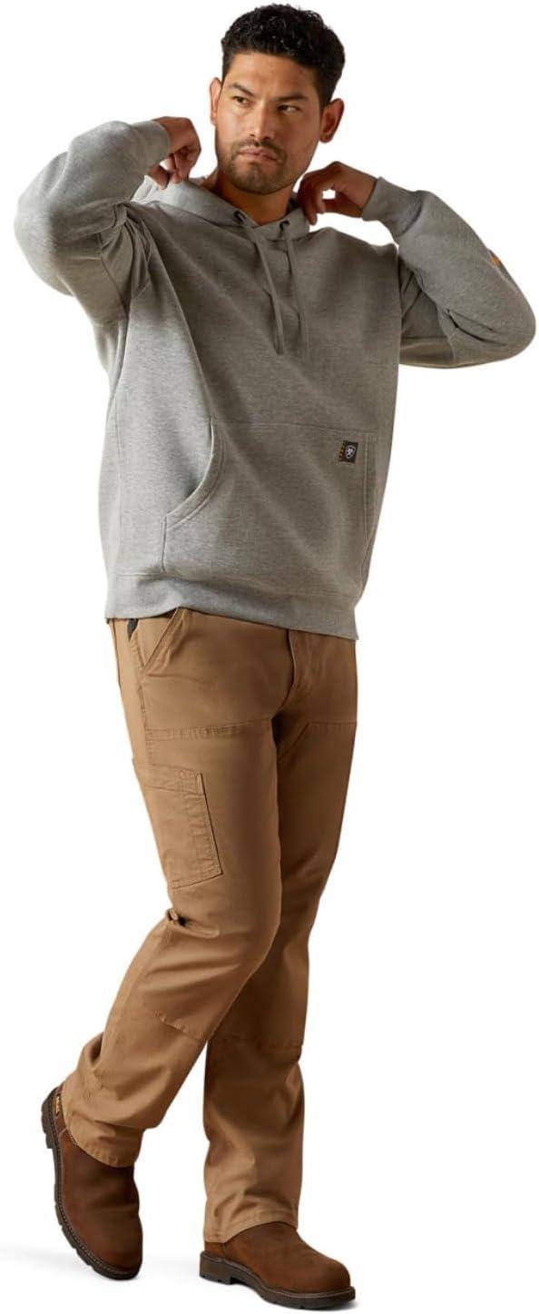 imageAriat Rebar Lightweight Logo HoodieHeather GreyRebar Orange