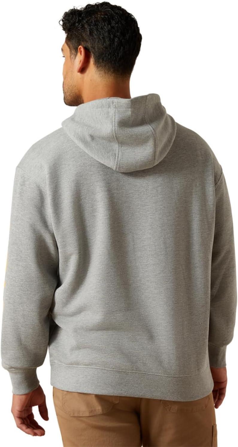 imageAriat Rebar Lightweight Logo HoodieHeather GreyRebar Orange