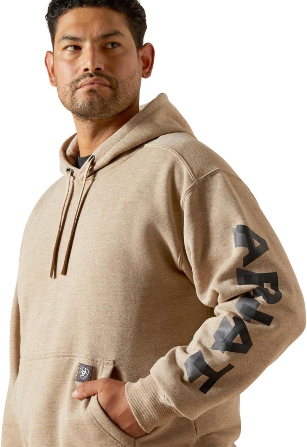 imageAriat Rebar Lightweight Logo HoodieOatmeal HeatherBlack