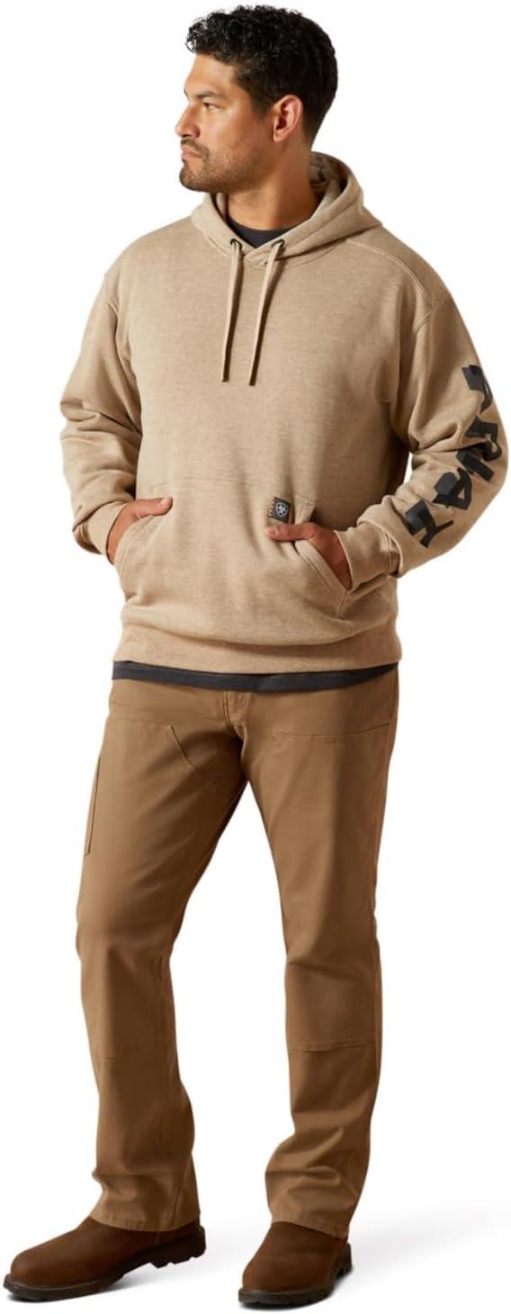 imageAriat Rebar Lightweight Logo HoodieOatmeal HeatherBlack