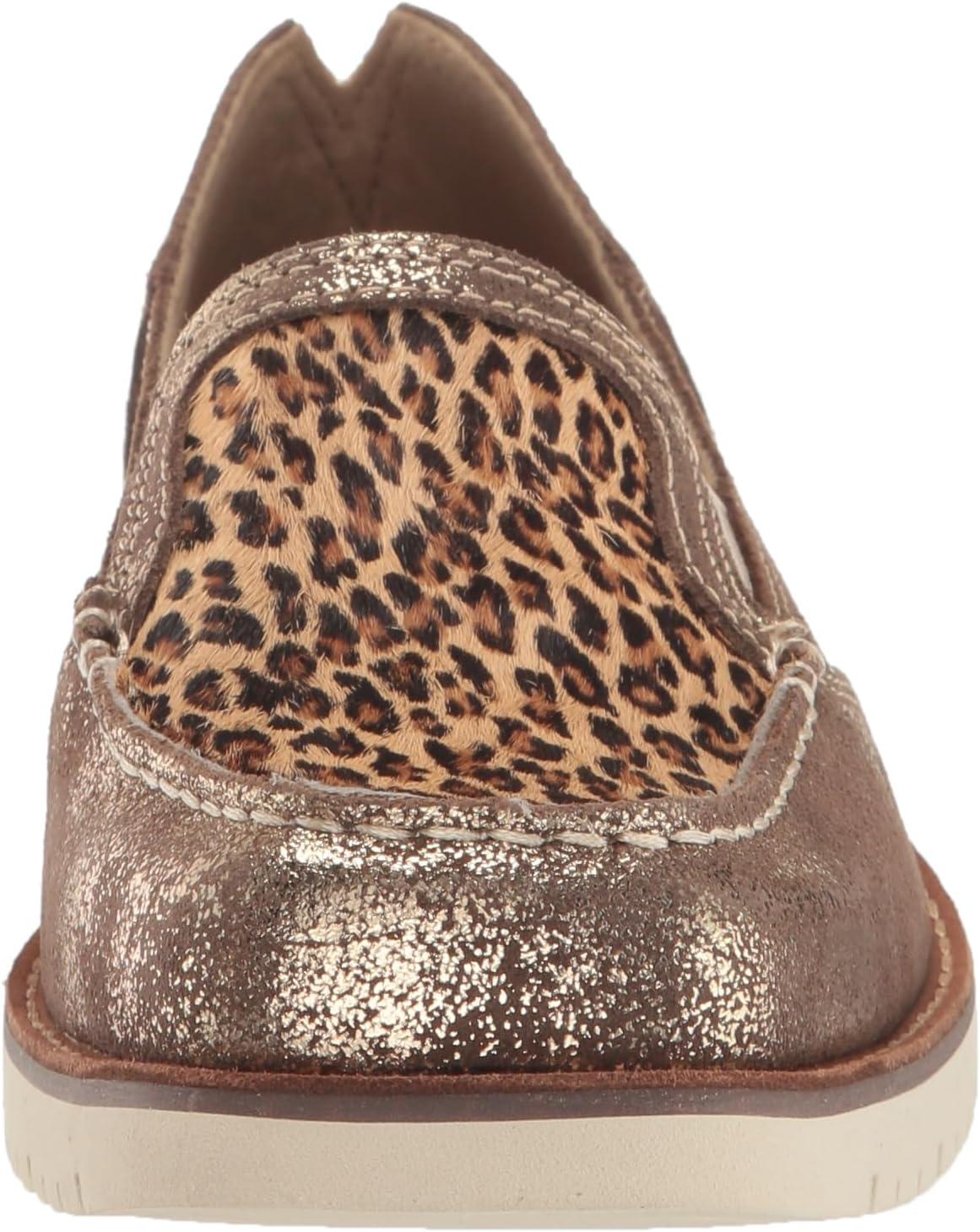 imageAriat Womens Cruiser Easy Flex Wide Square ToeGolden BrownMini Leopard