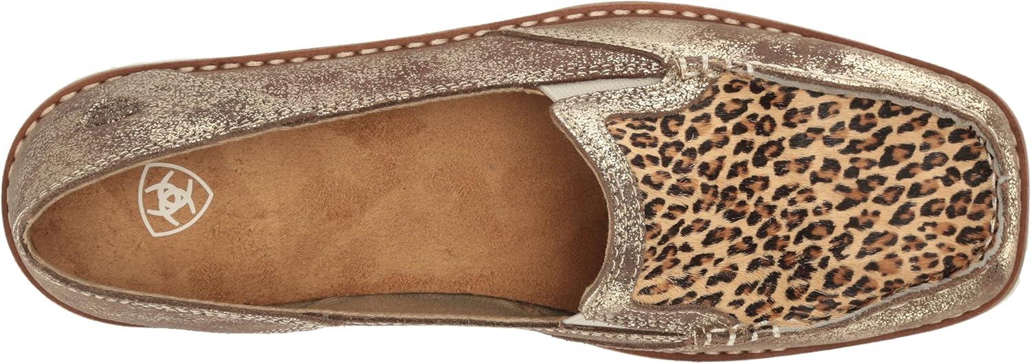 imageAriat Womens Cruiser Easy Flex Wide Square ToeGolden BrownMini Leopard