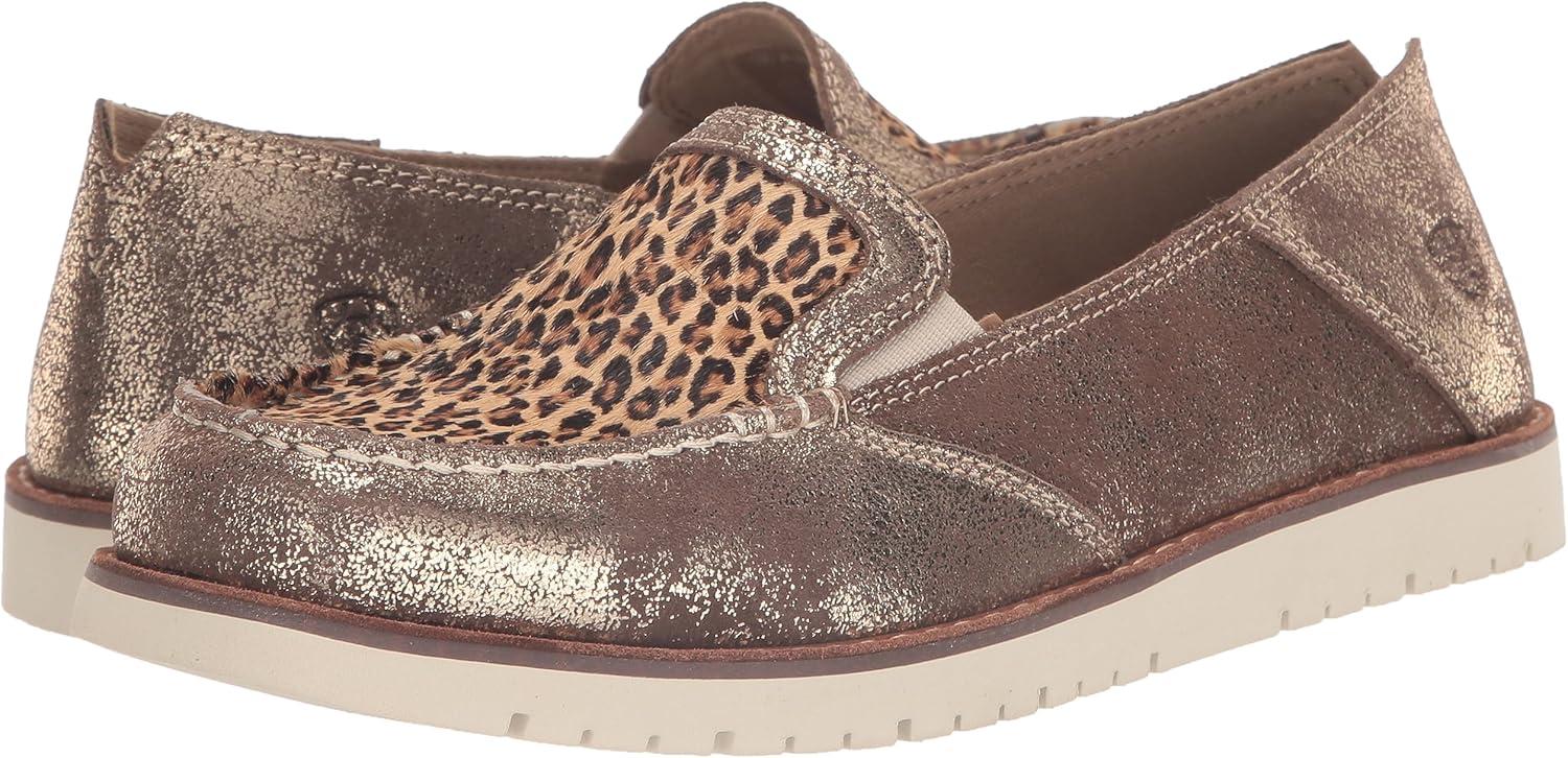 imageAriat Womens Cruiser Easy Flex Wide Square ToeGolden BrownMini Leopard