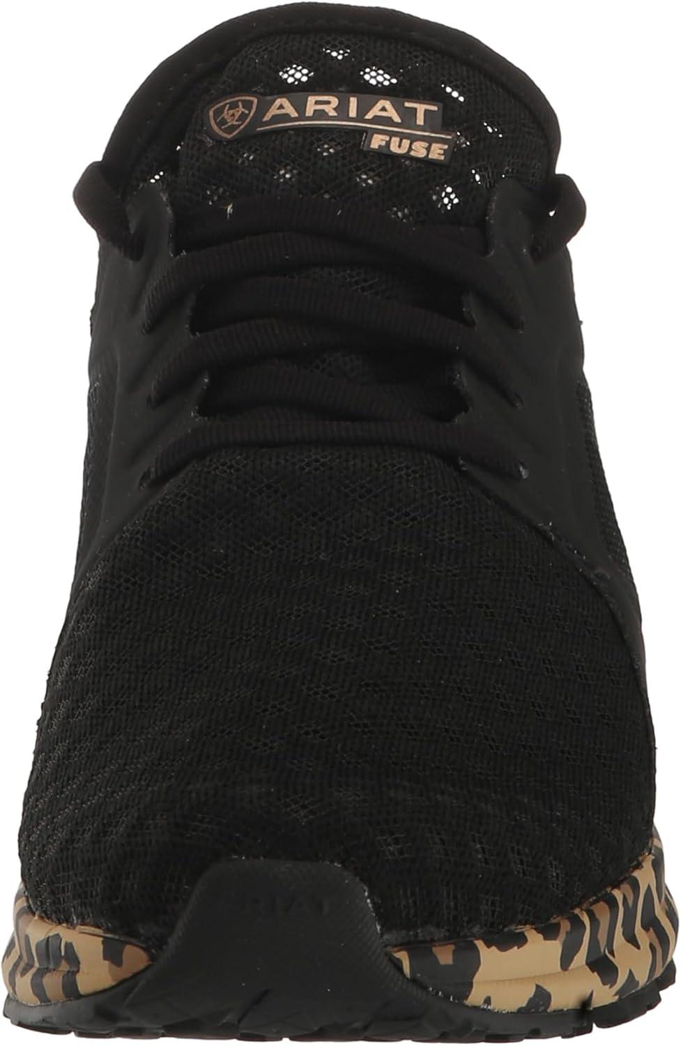 imageAriat Womens Fuse Athletic ShoeBlack MeshLeopard Print
