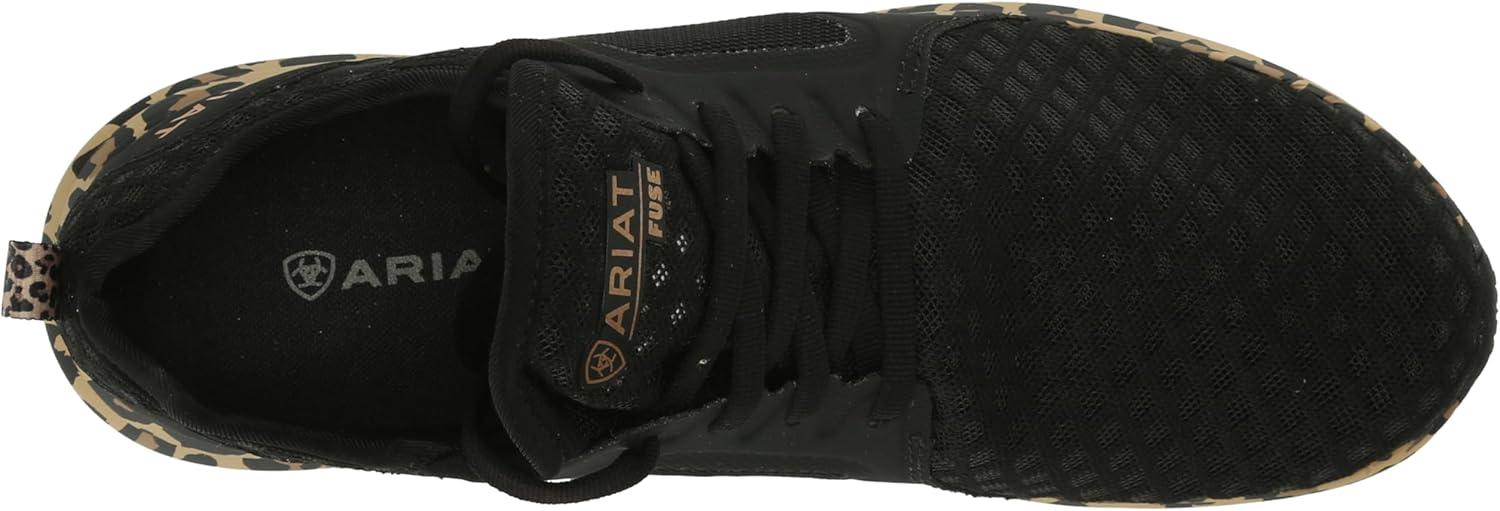 imageAriat Womens Fuse Athletic ShoeBlack MeshLeopard Print